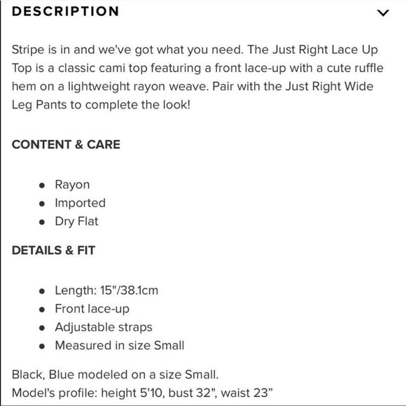 TOBI Just Right Lace Up Crop Top Black White Stripe - Picture 4 of 4